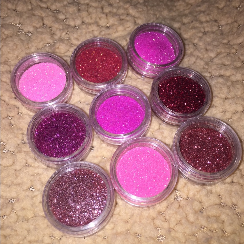 Pink glitter eyeshadow bundle